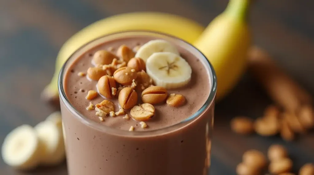 Chocolate Peanut Butter Banana Smoothie