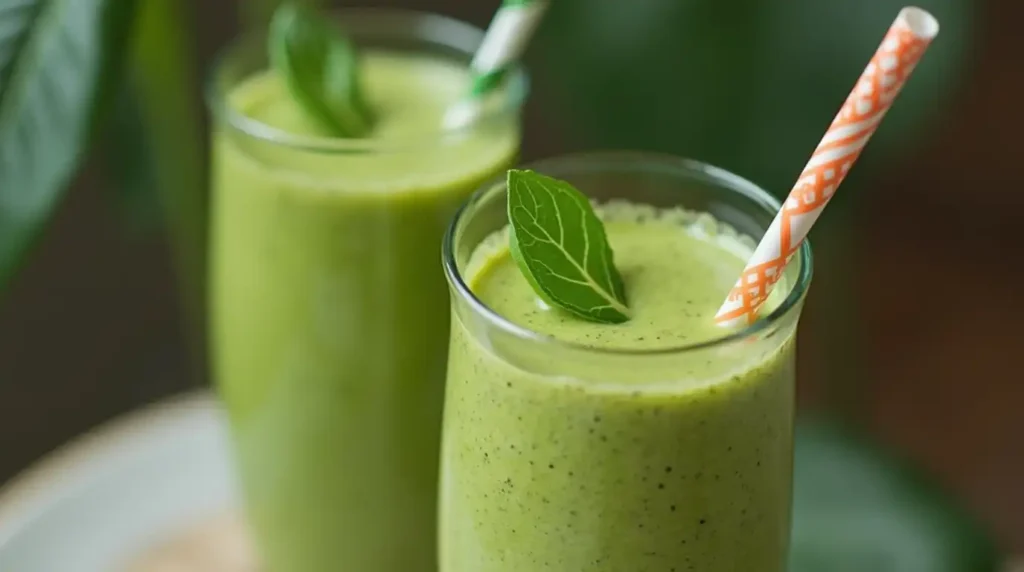 Green Spinach and Avocado Smoothie