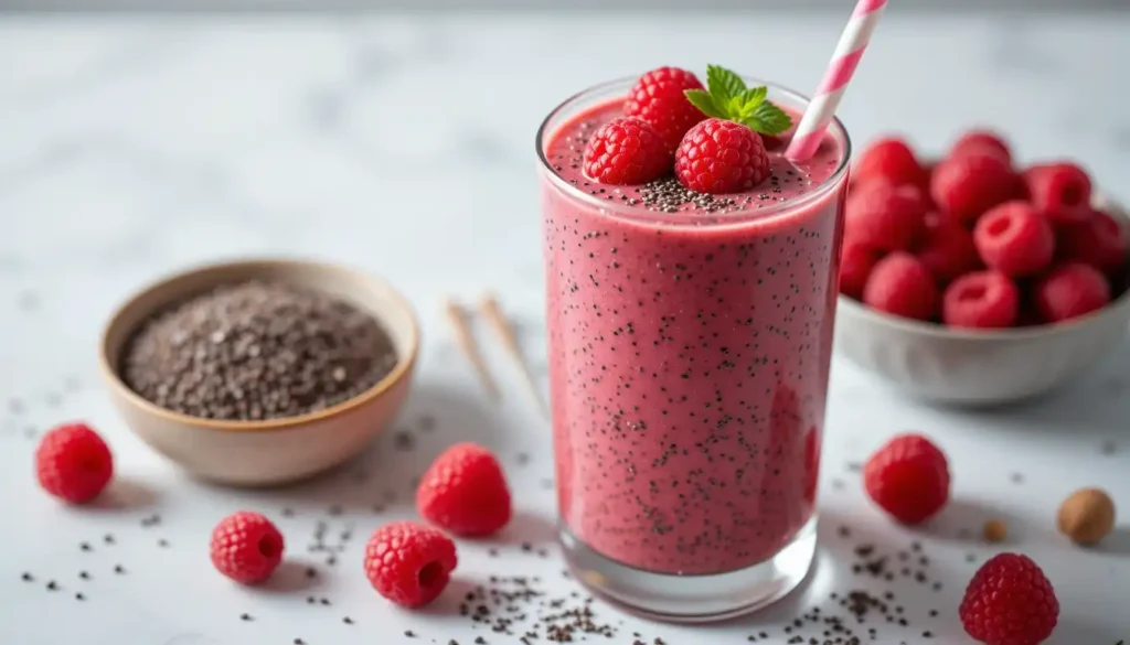 Raspberry Chia Seed Smoothie