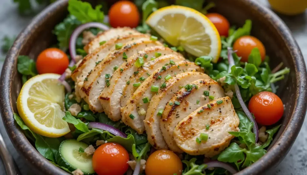 Grilled Lemon Herb Chicken Salad