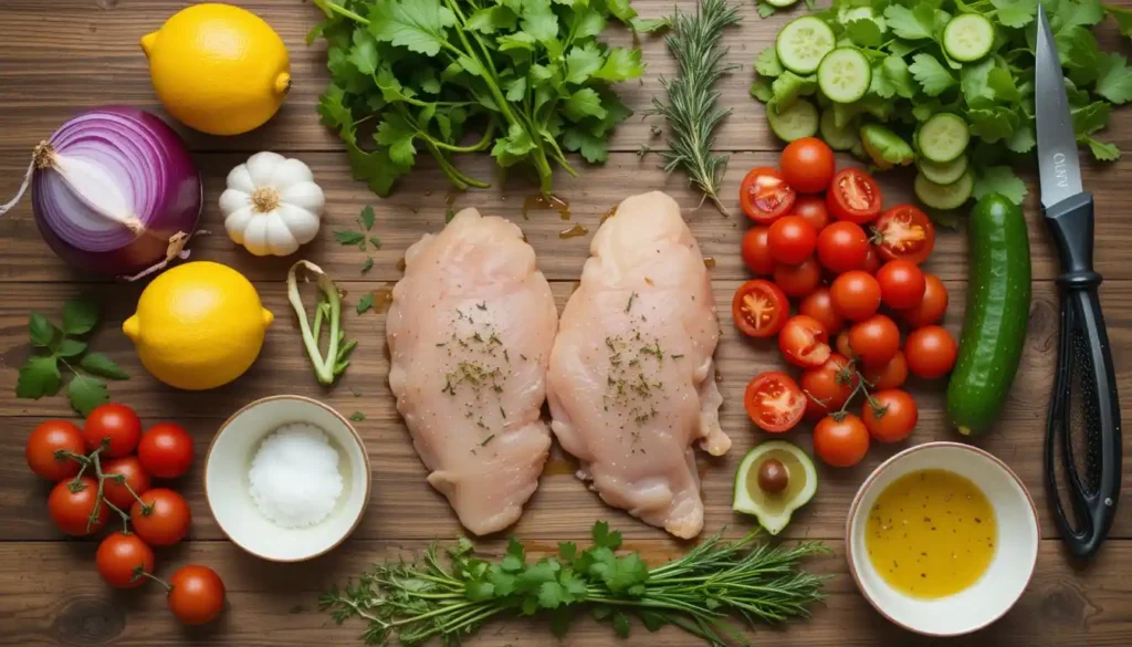 Grilled Lemon Herb Chicken Salad