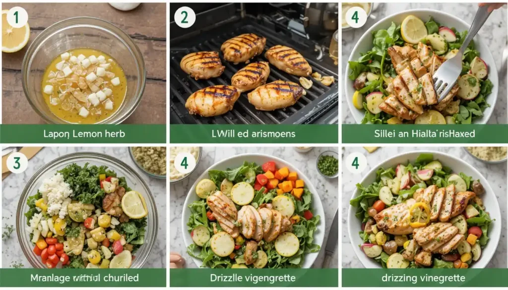 Grilled Lemon Herb Chicken Salad
