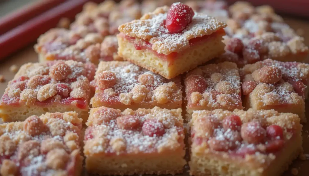 Rhubarb Shortbread Bars