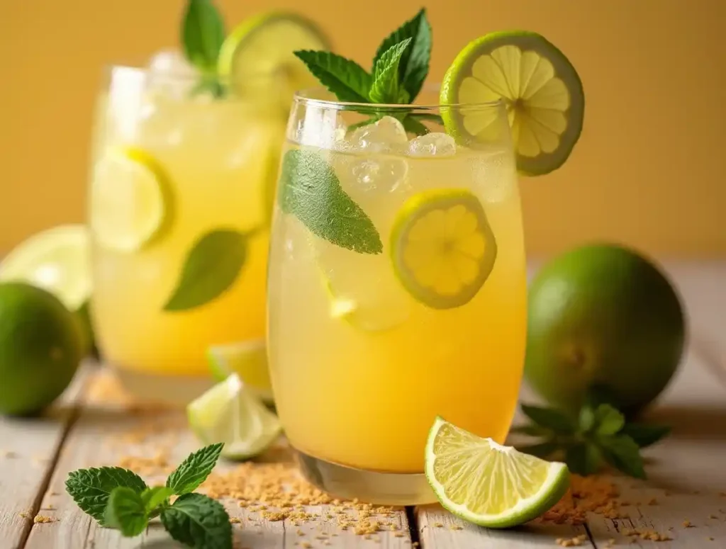 Natural Mounjaro Recipe for Weight Loss (2025) 4 Glass of Natural Mounjaro drink with lemon, ginger, and apple cider vinegar